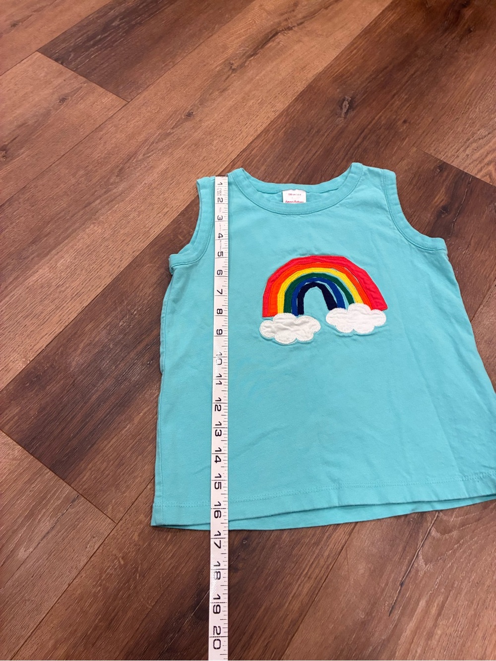 Hanna Andersson Blue Rainbow Summer Play Shirt Top 8 Girl - Picture 7 of 10